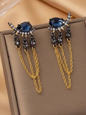Alexis Bittar Teardrop Tassel Stud Earrings